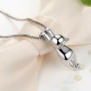 🐈925 Sterling Silver Cat Pendant Necklace